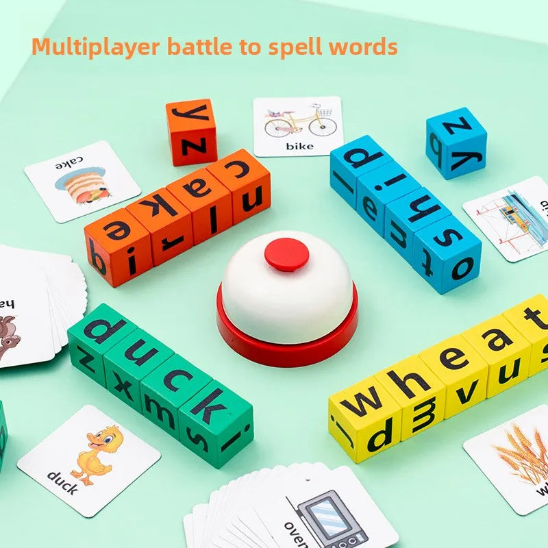 early education face-changing cube multiplayer word puzzle toy