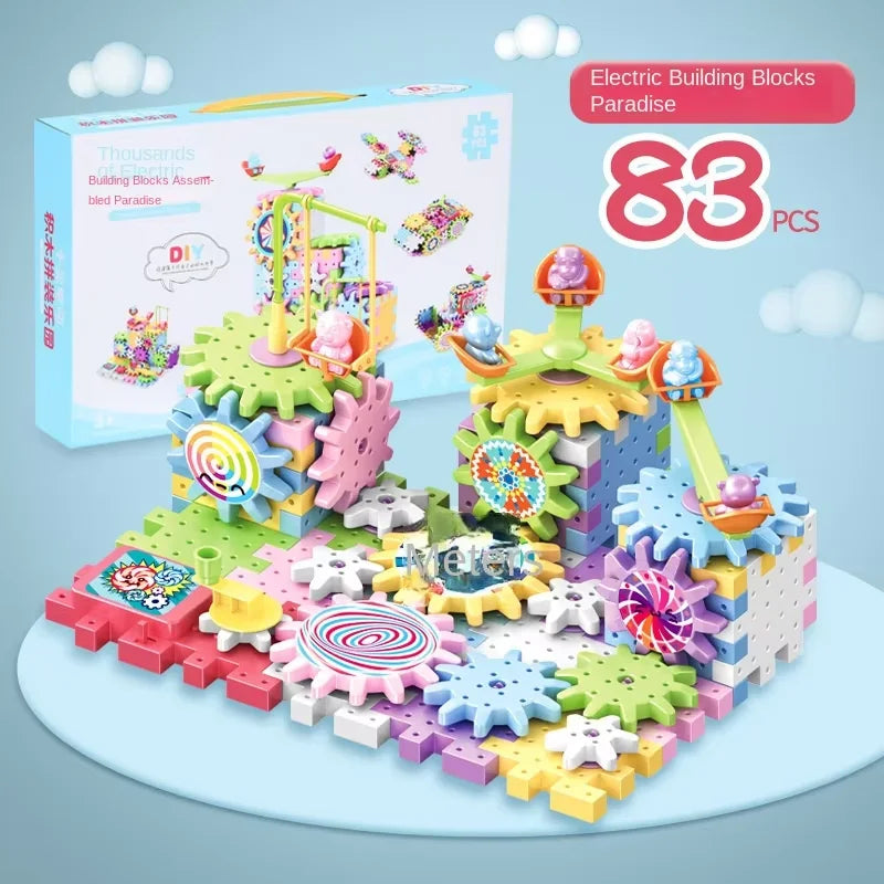 Building Blocks Paradise Gear Rotation Early Puzzle Toy