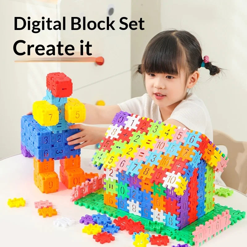 Educational Number Letter House Blocks for Kids