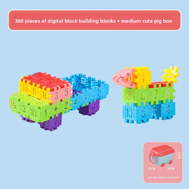 Educational Number Letter House Blocks for Kids