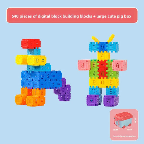 Educational Number Letter House Blocks for Kids