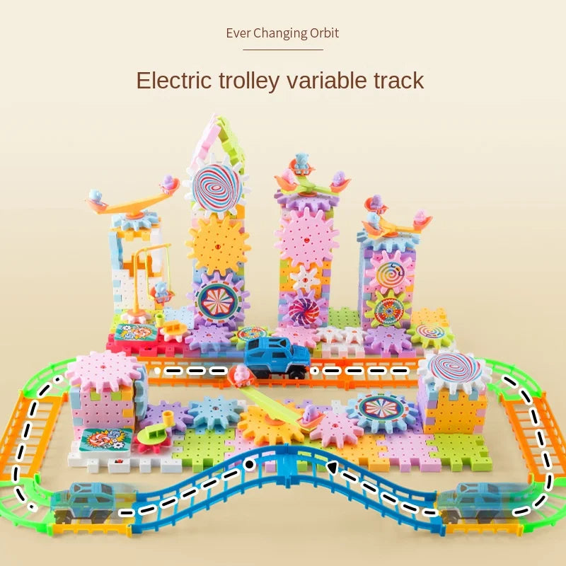Building Blocks Paradise Gear Rotation Early Puzzle Toy