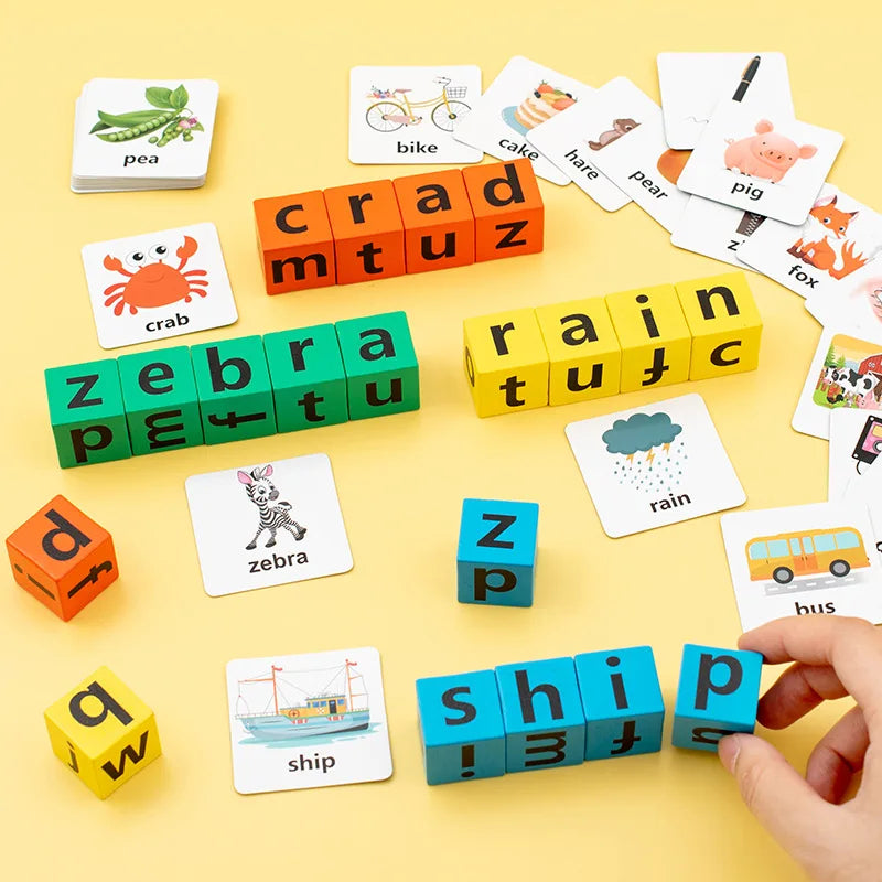 early education face-changing cube multiplayer word puzzle toy