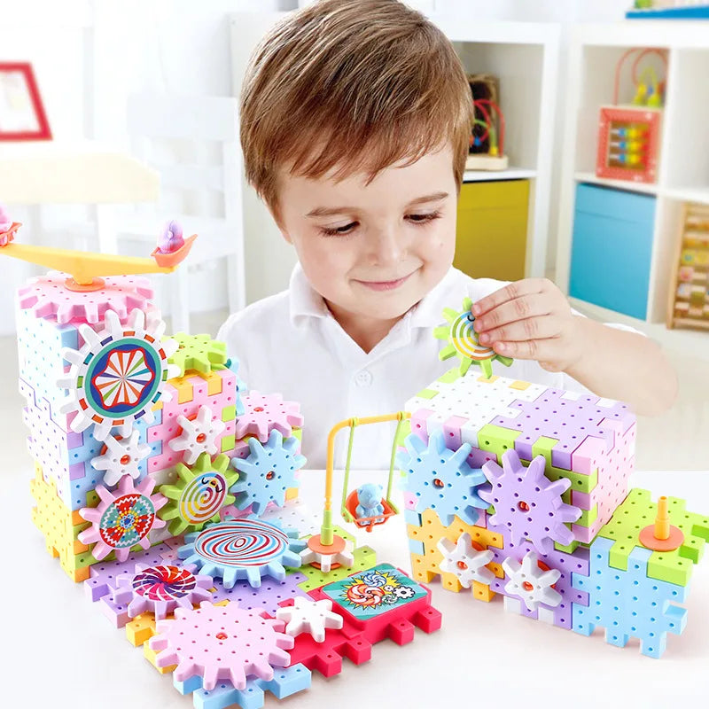 Building Blocks Paradise Gear Rotation Early Puzzle Toy