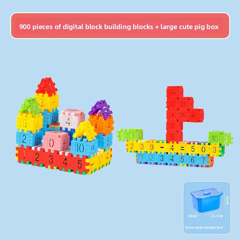 Educational Number Letter House Blocks for Kids