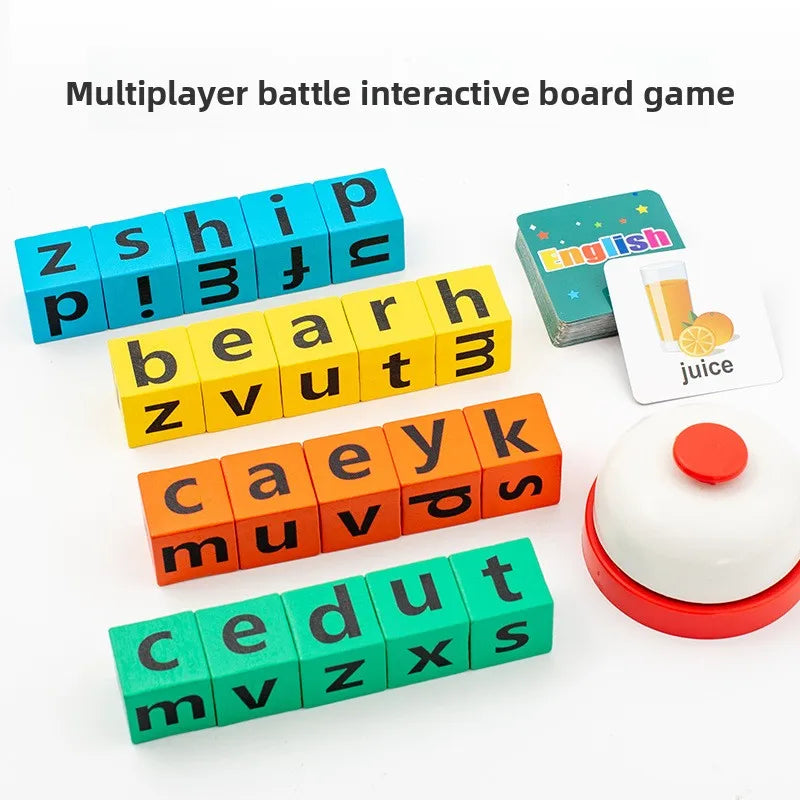 early education face-changing cube multiplayer word puzzle toy