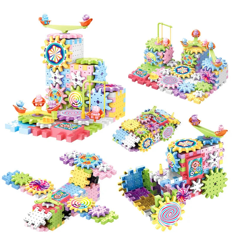 Building Blocks Paradise Gear Rotation Early Puzzle Toy