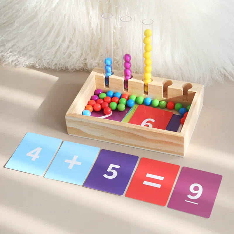 Test Tube Bead Matching Game Educational Toy (Color Recognition Hand-Eye Coordination)