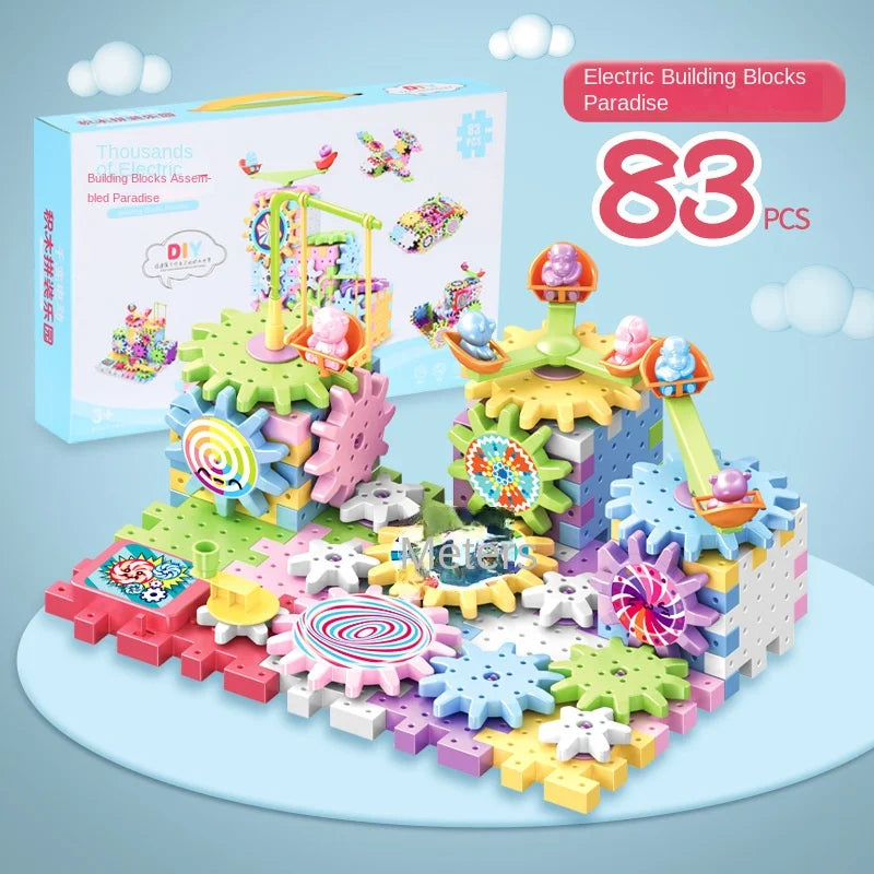 Building Blocks Paradise Gear Rotation Early Puzzle Toy
