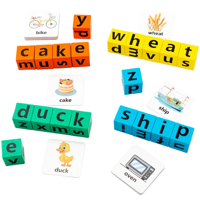 early education face-changing cube multiplayer word puzzle toy