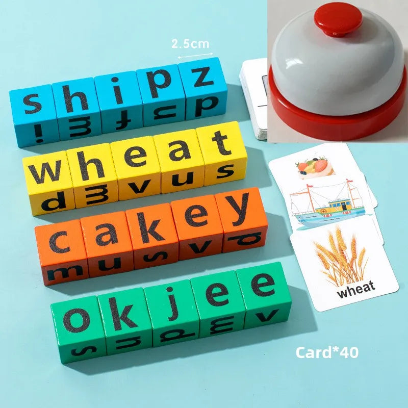 early education face-changing cube multiplayer word puzzle toy