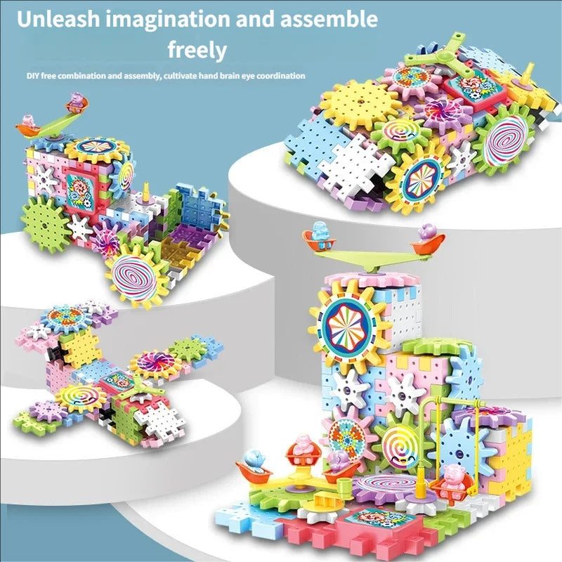 Building Blocks Paradise Gear Rotation Early Puzzle Toy